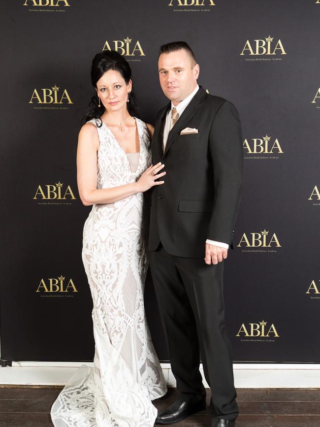 Karyn and Mark Mills from Story Book Cakes at ABIA awards, 2018.