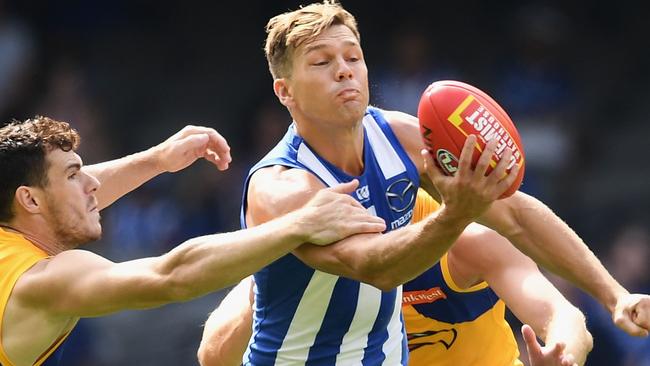 Shaun Higgins is spending more time in the midfield this year. Picture: Getty Images