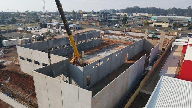 Construction has begun on the ALDI in Highfields. Photo: Newlands Group