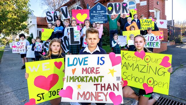 St Joseph’s students and parents are fighting to keep the school open. Picture: David Geraghty