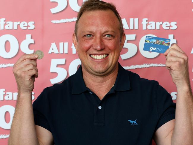 Queensland Premier Steven Miles, Deputy Premier and Treasurer Cameron Dick and Transport Minister Bart Mellish pictured at Mango Hill Station announcing the 50 cent fares starting later this year. Mango Hill Sunday 25th May 2024 Picture David Clark