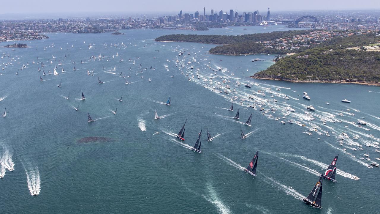 The start of the 2019 Sydney to Hobart race on Sydney Harbour. Pic: Andrea Francolini