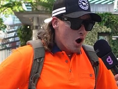 A tradie has charmed Australians with his wild interview. Picture: TikTok