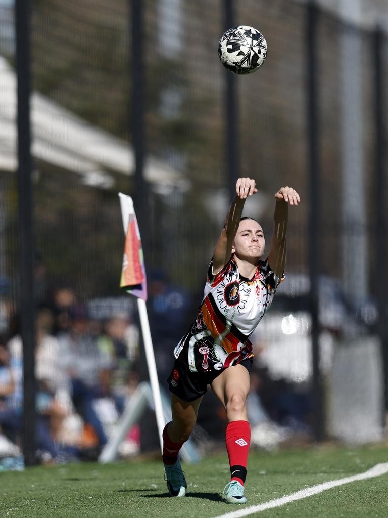 Addison Berry. Picture: Michael Gorton. U16 Girls NAIDOC Cup at Lake Macquarie Regional Football Facility.