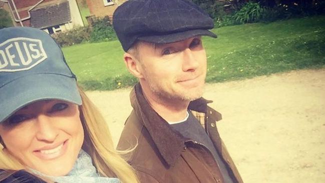 Love Child actor Ronan Keating with pregnant wife Storm. Picture: Instagram