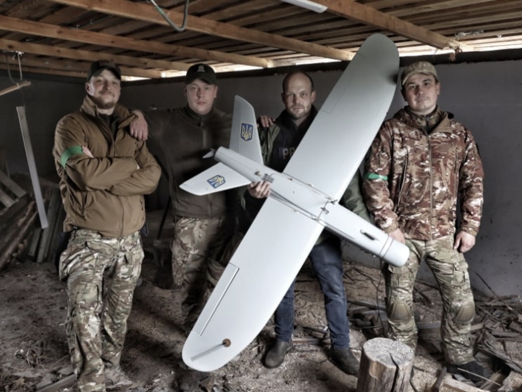 the Ukrainian team who launch their Leleka drone daily into Russian airspace with a catapult