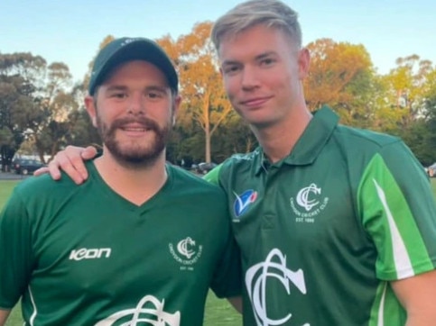 VSDCA 2024-25: Croydon's Tom Scriven with coach Jack Conroy. Picture: Supplied