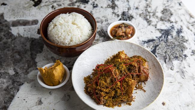 Kid Curry’s memorable duck rendang. Picture: Mark Cranitch.