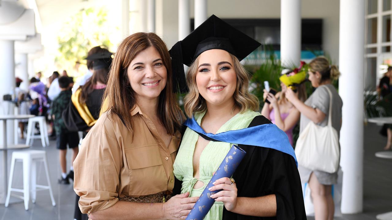 Nelly and Julia Nosworthy at the James Cook University 2023 Graduation. Picture: Shae Beplate.