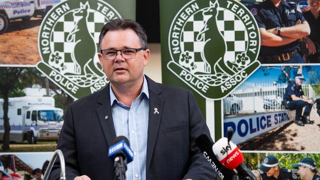 Northern Territory Police Association (NTPA) president Paul McCue said they were disappointed by the lack of attention paid to remote policing in the budget. Picture: Che Chorley