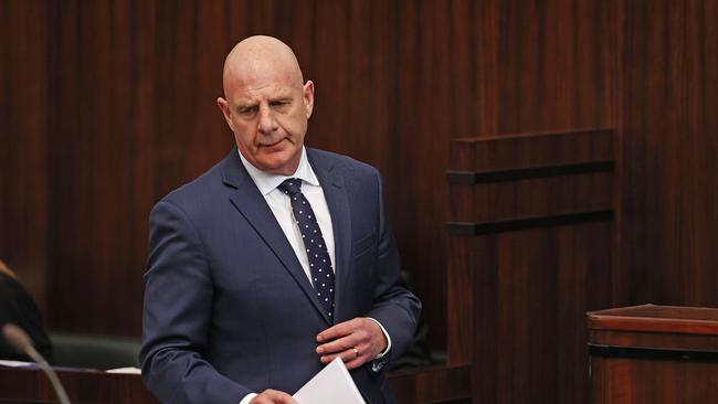 Premier Peter Gutwein during question time in state parliament. Picture: Zak Simmonds