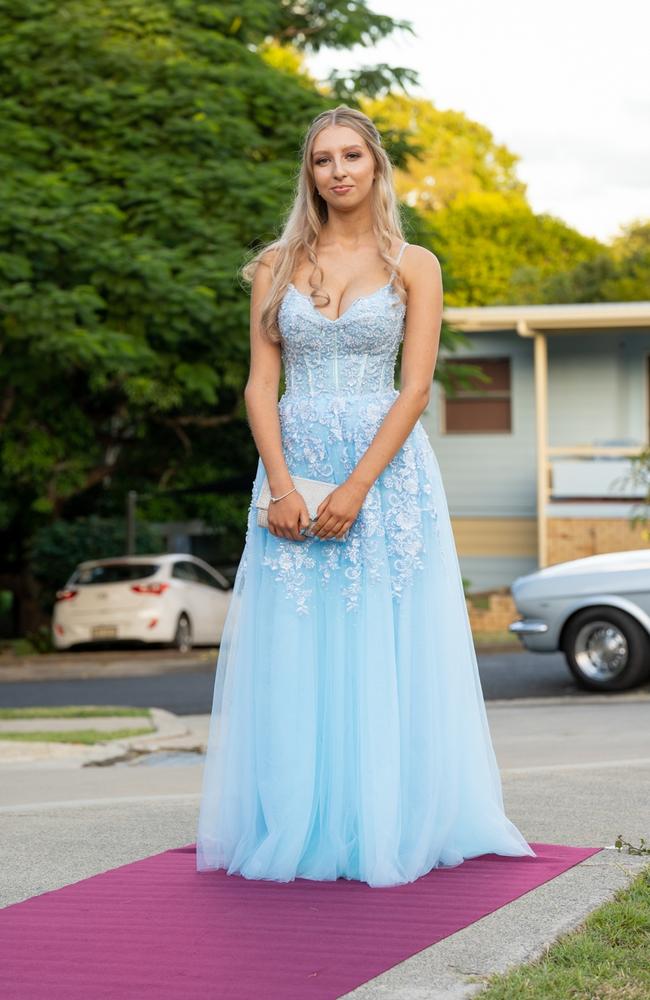 Marisa Simpkins graduating class of 2023, arrives at St Patrick’s Formal on Friday, May 5, 2023. Gympie, Queensland. Picture: Christine Schindler