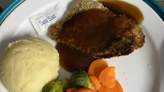 The patient said the meal was so badly cooked, even their dog wouldn’t have eaten it. Picture: Facebook/South Aussie Schnitzel Review Group