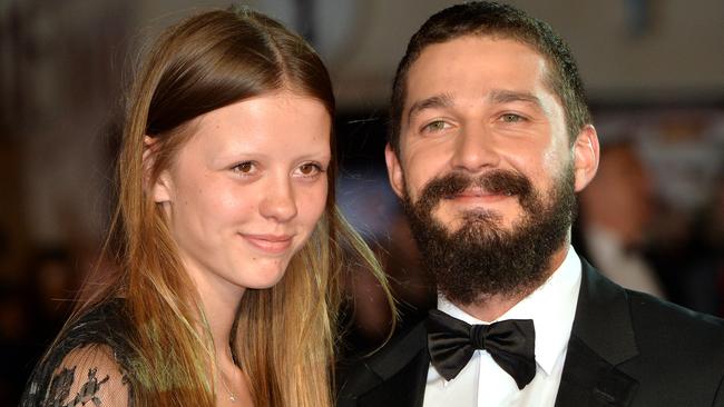 Mia Goth and Shia LaBeouf met on the set of Nymphomaniac: Vol. II. Picture: Getty Images