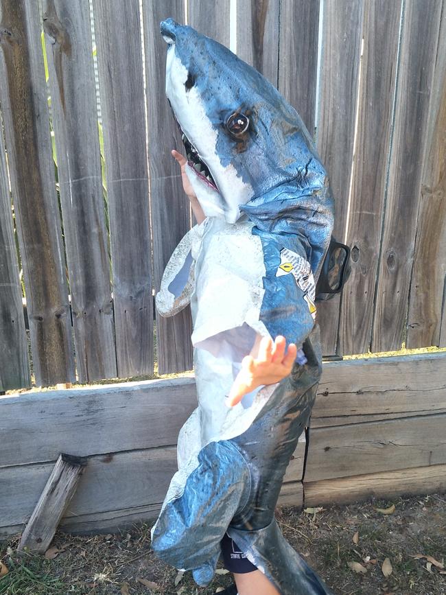 Nikka Crooks loves books about sharks. Picture: Eleni Crooks