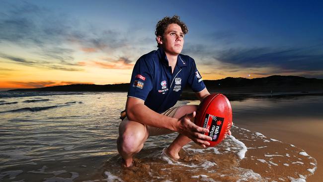 Charlie Curnow at Jan Juc beach. Picture: Nigel Hallett