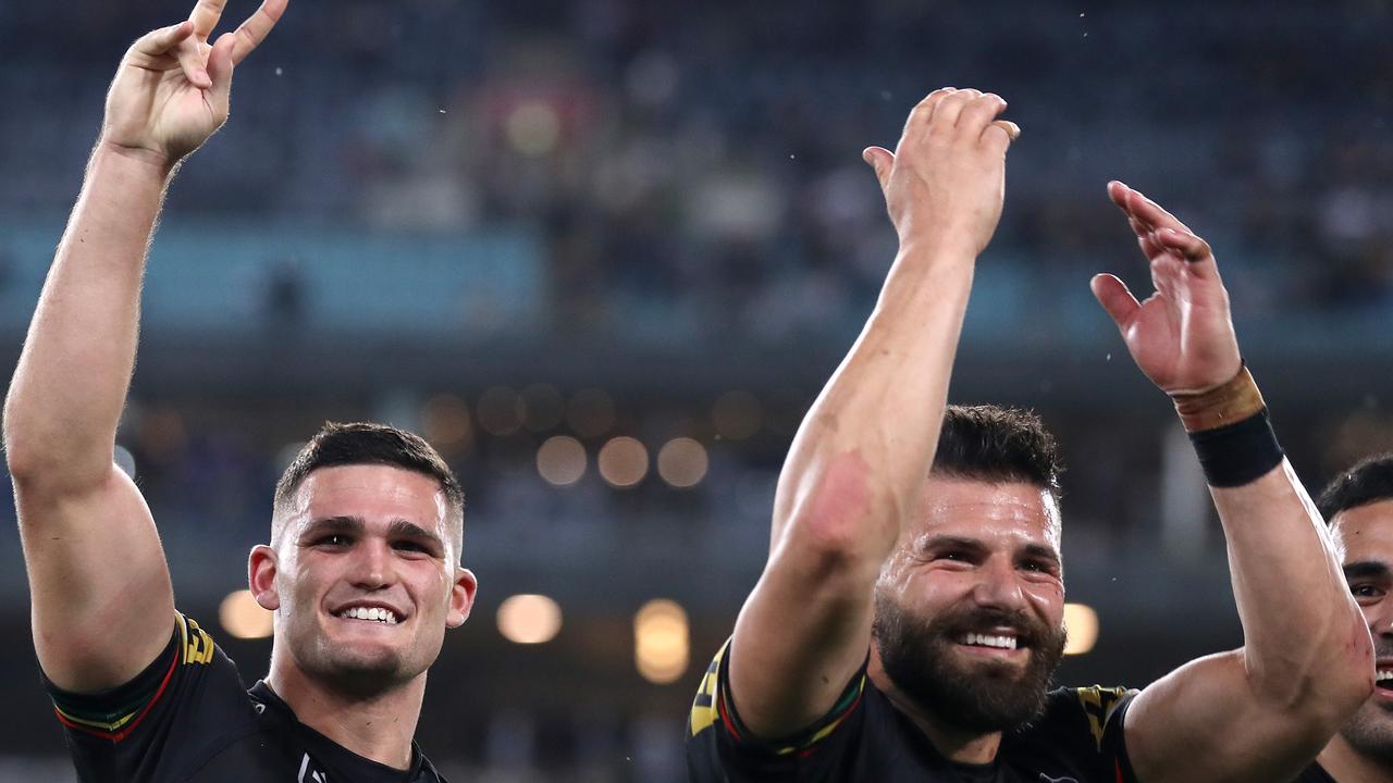 Nathan Cleary and Josh Mansour enjoyed a hugely successful 2020 season together. (Photo by Mark Kolbe/Getty Images)