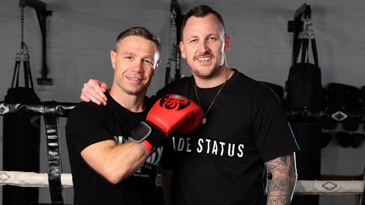 Boxer Michael Katsidis with Marty Cornish. Picture: Liam Kidston