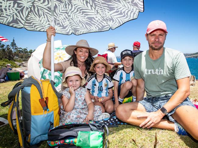 The Sydney to Hobart runs in the blood of Mt Colah mum Julia Piepers (pictured with Rogier Piepers, Finn, 8, Madelief, 6, and Freddie, 3). Picture: Julian Andrews