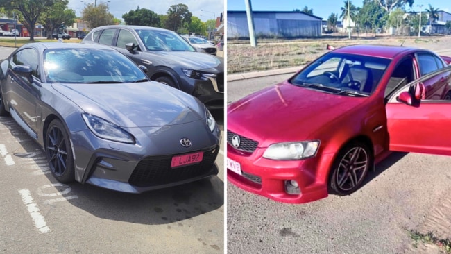 A grey Toyota GR86 and a red Holden Commodore were stolen from a Conroy Street residence in Ingham between 2.30am and 5.30am. Pictures: Facebook