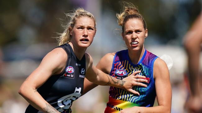 Tayla Harris responded in the best possible fashion for the Blues. Picture: AAP Images