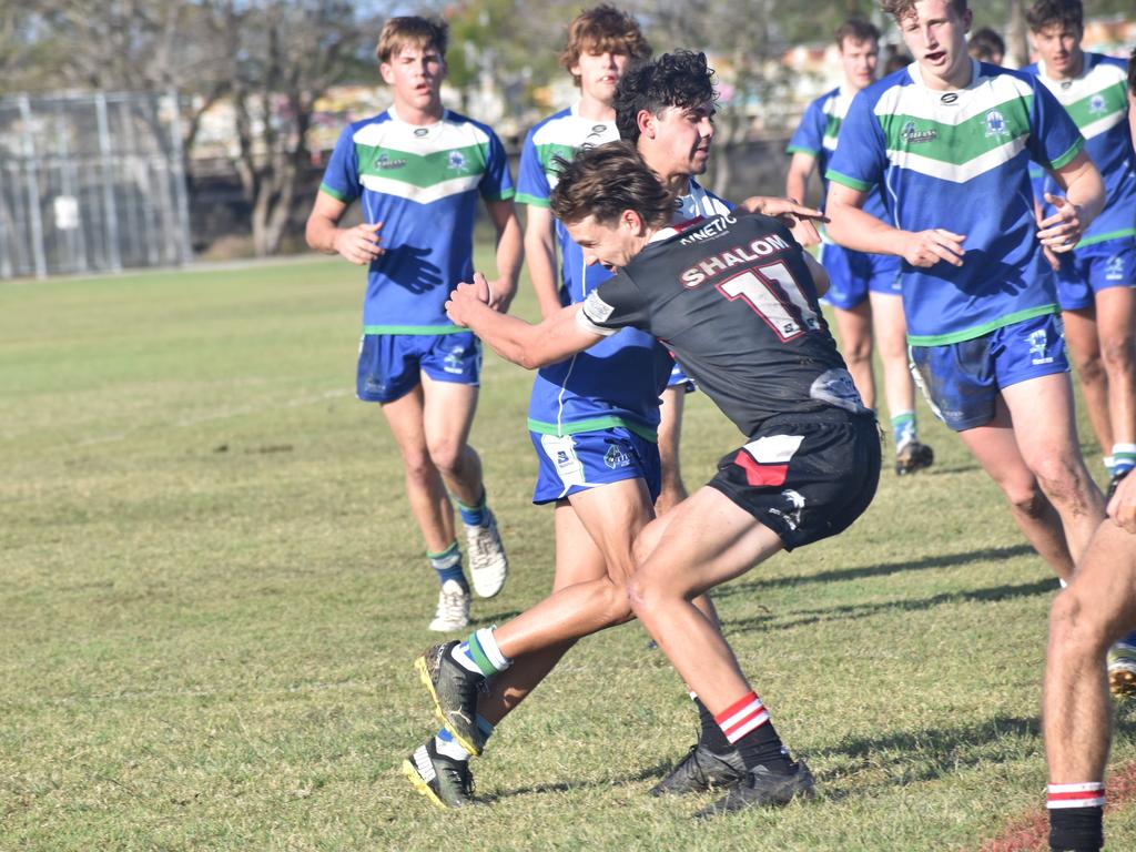 Dolphins Cup, Round 5, The Cathedral College versus Shalom College, Kettle Park, Rockhampton, July 25, 2023.