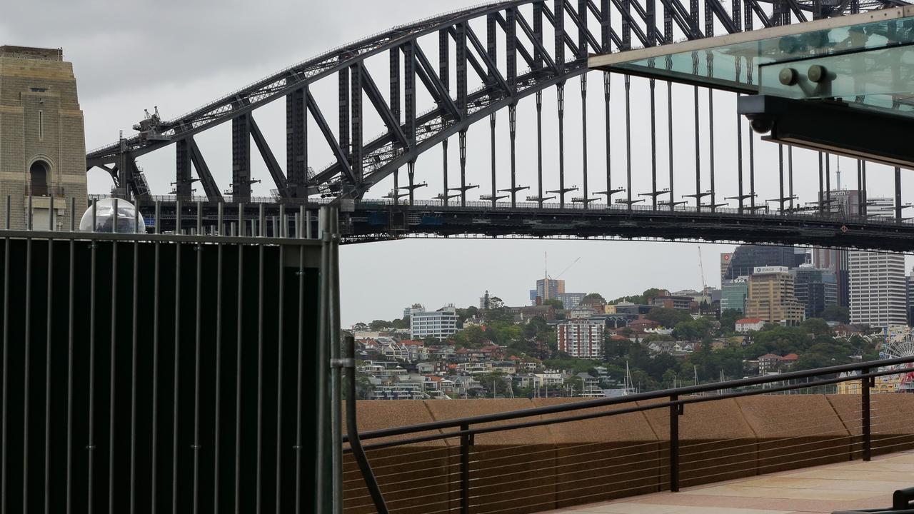 Sydney Harbour foreshore was originally intended to host up to 5000 healthcare workers with prime seats for the fireworks. Picture: NCA NewsWire / Gaye Gerard