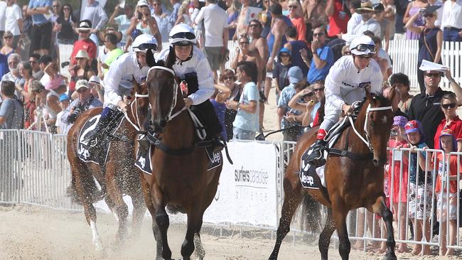 2013 Magic Millions barrier draw on Surfers Paradise Beach.