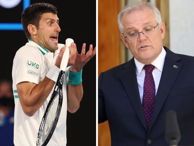 ScoMo points the finger over Novak call