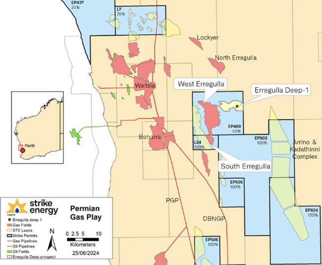 Strike's Perth Basin assets. Pic: Strike Energy