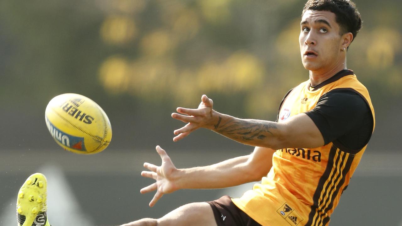 Hawthorn youngster Tyler Brockman has kicked four goals in his first two games.