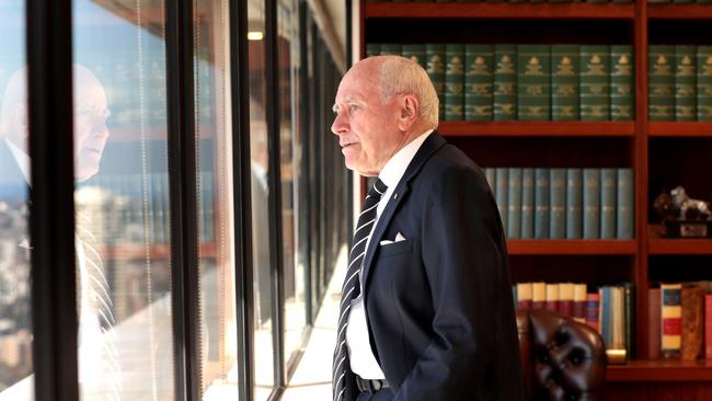 Former prime minister John Howard in his office in Sydney. Picture: Jane Dempster/The Australian