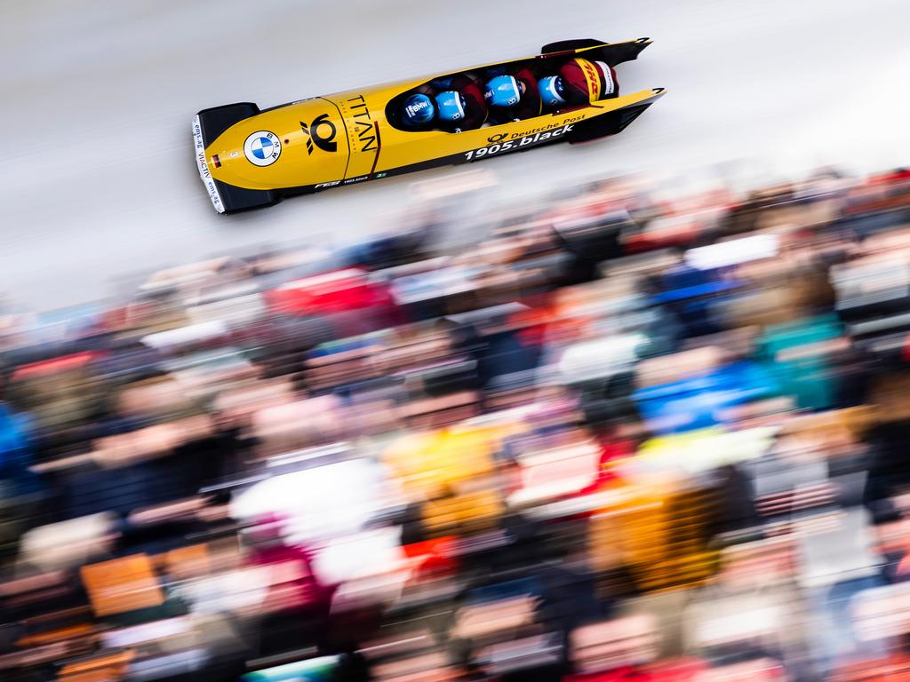 The Lochner team competes in the 4-man Bobsleigh at the IBSF World Championship in Winterberg, Germany. Picture: Lars Baron/Getty Images
