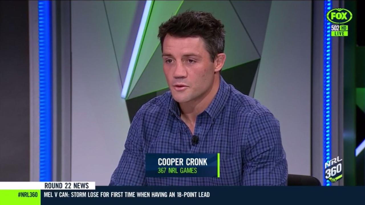 NRL 2019 Melbourne Storm tackling controversy Cooper Cronk drops mic news.au — Australias leading news site