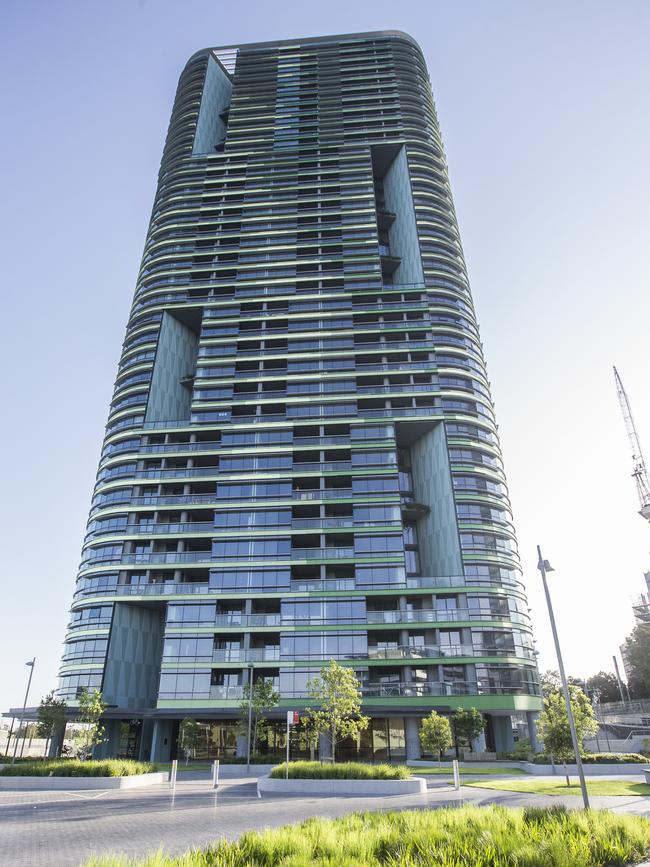 Sydney Olympic Park’s Opal Tower. Picture: Dylan Robinson