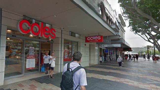 The Coles store on the Manly Corso where the incident took place on Saturday. Picture: Google