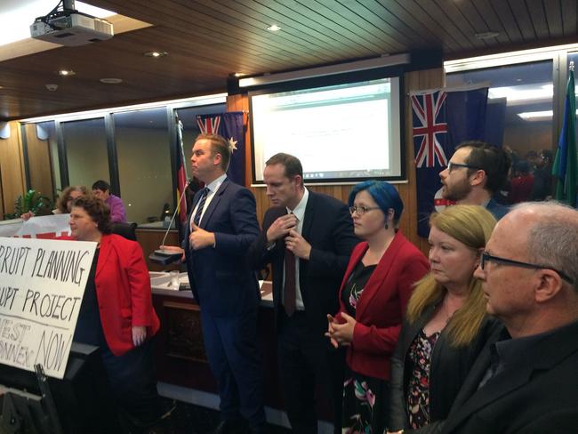 Greens MP Jamie Parker and former Leichhardt mayor Darcy Byrne. Picture: Bryant Hevesi