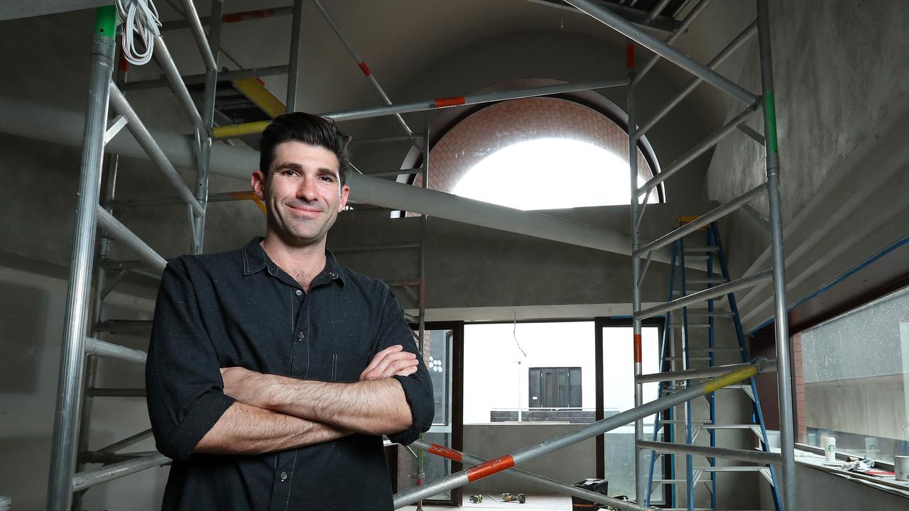 David Flynn at his new under-construction restaurant Southside in Fish Lane, South Brisbane. Picture: Liam Kidston.