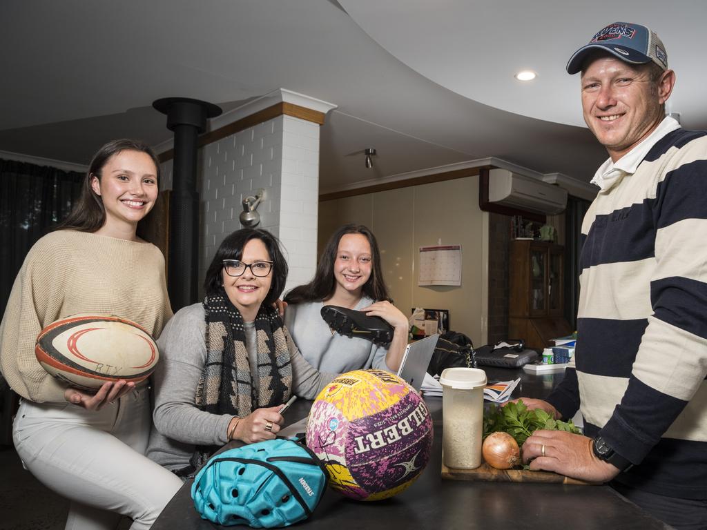 The Rix family (from left) Samantha, Jennifer, Allyssa and David. Picture: Kevin Farmer