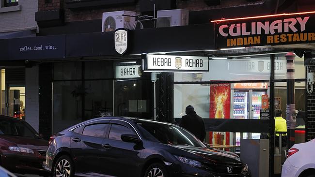 North Hobart's restaurant strip is apparently choked with Uber Eats drivers ramping — occupying parking spaces until they get an order to collect. Kebab Rehab is one of the retailers that have been getting frustrated that their customers have trouble parking in the street. Picture: MATHEW FARRELL