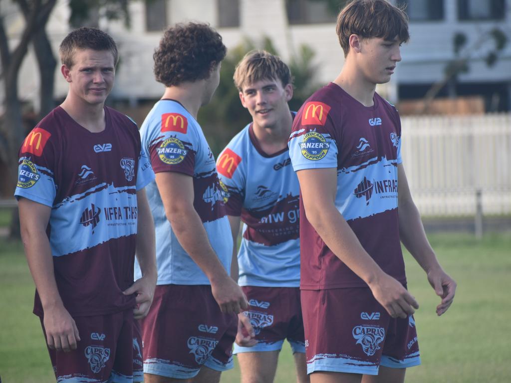 CQ Capras under-19 squad at a pre-season training session at Kettle Park, Rockhampton, on December 18, 2024.