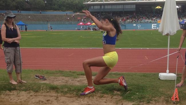 Randwick Botany Little Athletics club sprinter Ariana Jamieson also competes in Long Jump. Picture: supplied.