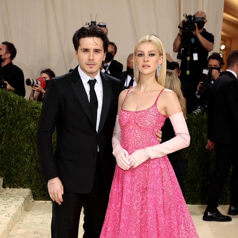 Brooklyn Beckham and Nicola Peltz attend The 2021 Met Gala. (Photo by Dimitrios Kambouris/Getty Images for The Met Museum/Vogue )