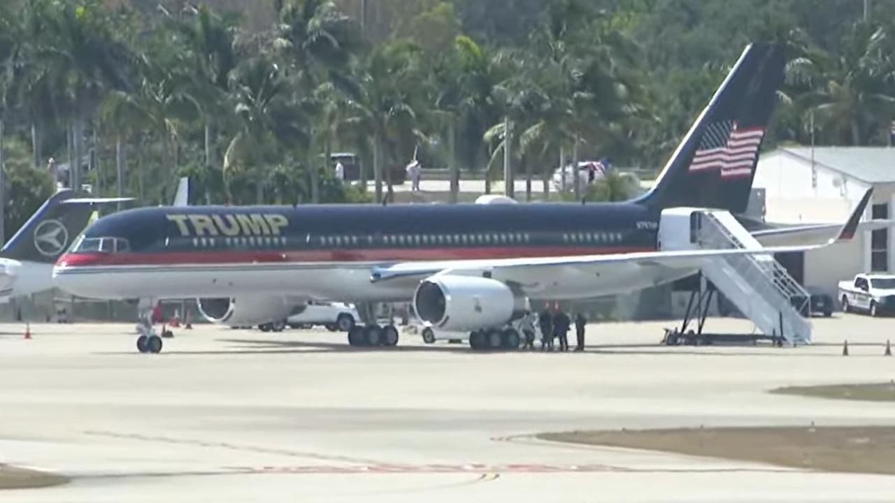 Donald Trump leaving Florida for New York City