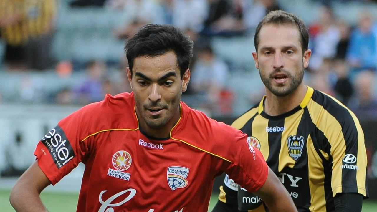 Marcos Flores playing for Adelaide United in 2011. Picture: Derrick Den Hollander/Getty Images