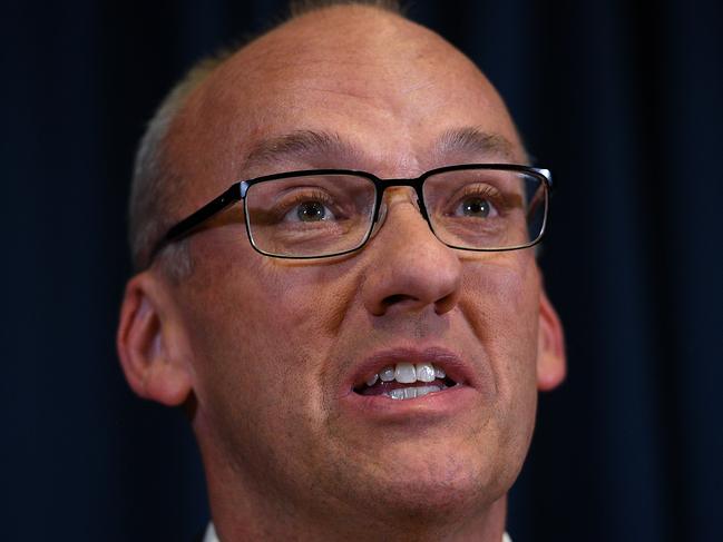 NSW Opposition Leader Luke Foley speaks to the media at Parliament House in Sydney, Thursday, November 8, 2018. NSW Labor leader Luke Foley has resigned but denies accusations made by an ABC journalist that he groped her at a Christmas function in 2016. (AAP Image/Dan Himbrechts) NO ARCHIVING