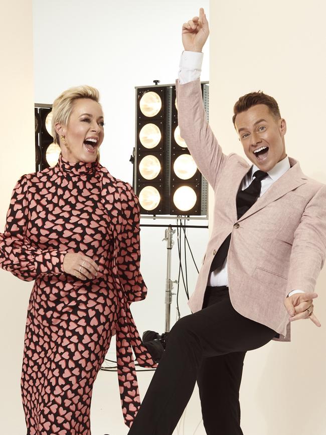 Amanda Keller and Grant Denyer host Dancing With The Stars.