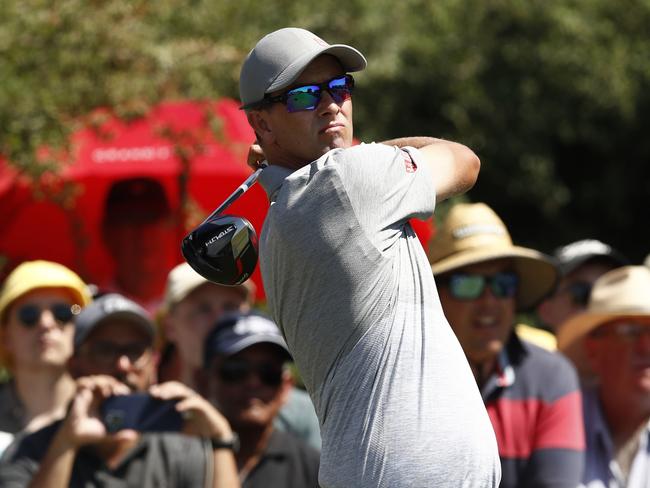 MELBOURNE, AUSTRALIA - DECEMBER 03: Adam Scott plays his tee shot on the 6th hole during Day 3 of the 2022 ISPS HANDA Australian Open at Victoria Golf Club December 03, 2022 in Melbourne, Australia. (Photo by Darrian Traynor/Getty Images)