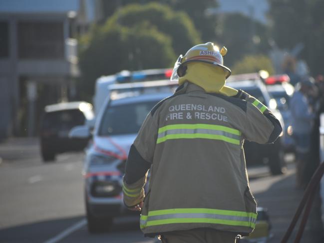 Picture: Lillian Watkins generic fire police hose qfes