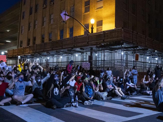 Protesters in Louisville, Kentucky, mourn Breonna Taylor. Picture: AFP